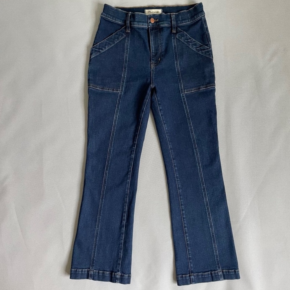 Mid Rise Kick Out Jeans